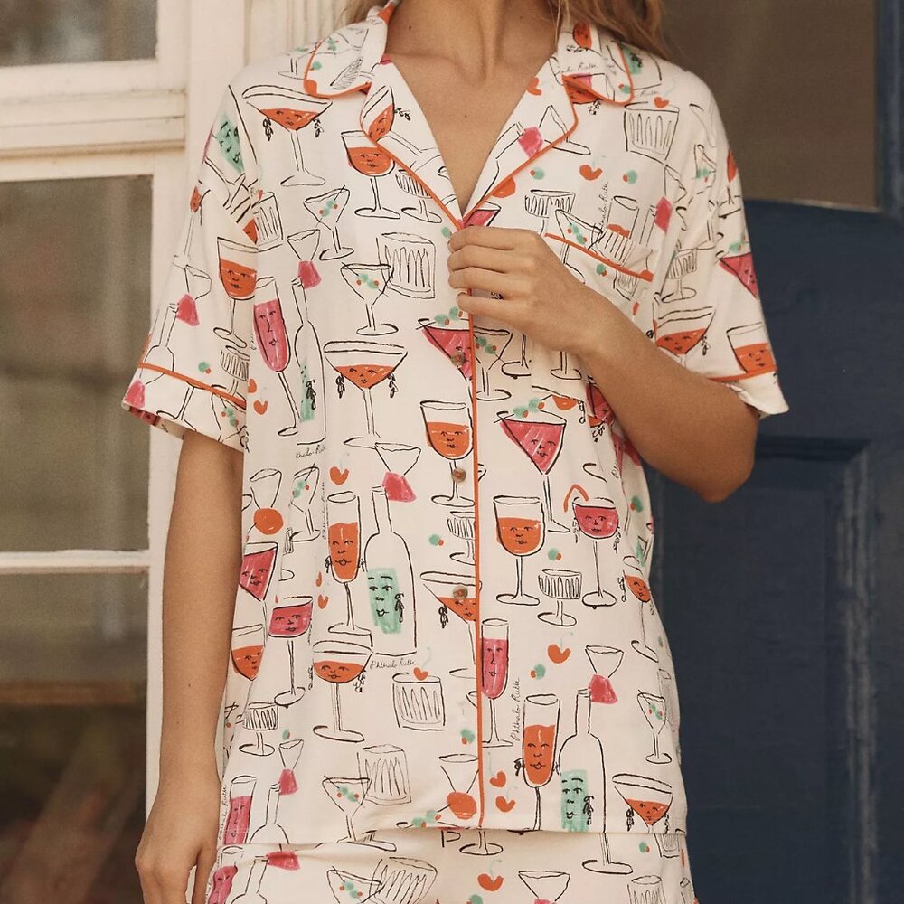 The LyreBird ModaLuxe Short Sleeve Pajama Shirt